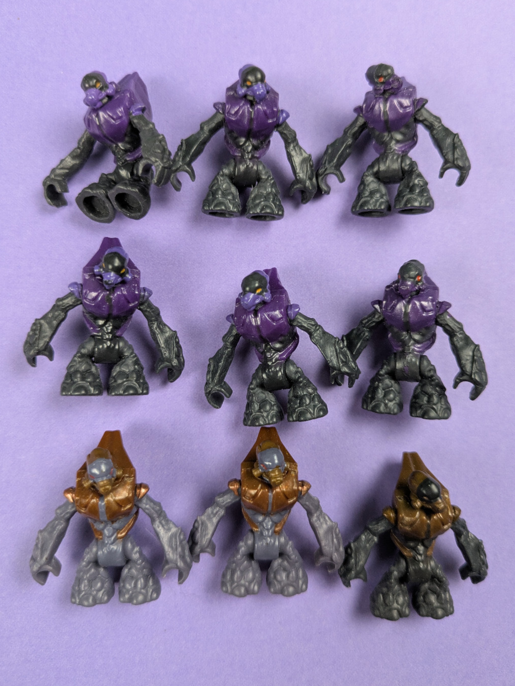 HALO Mega Bloks Construx Purple/Copper Covenant Grunts (9X) 96828 Combat Unit