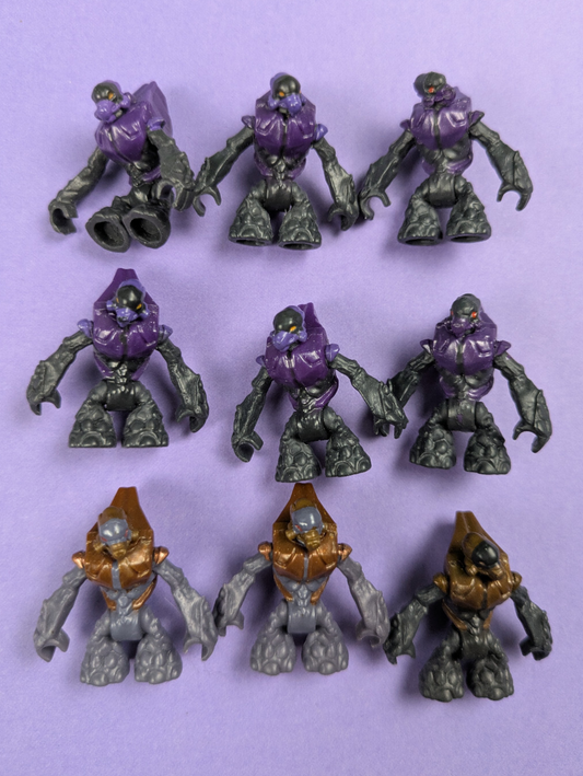 HALO Mega Bloks Construx Purple/Copper Covenant Grunts (9X) 96828 Combat Unit