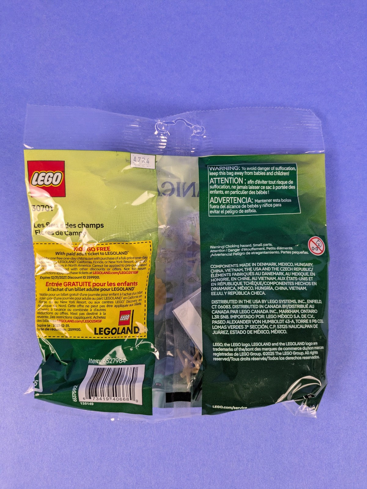 Lego Botanicals: Field Flowers paper bag / polybag Set 30701 BRAND NEW