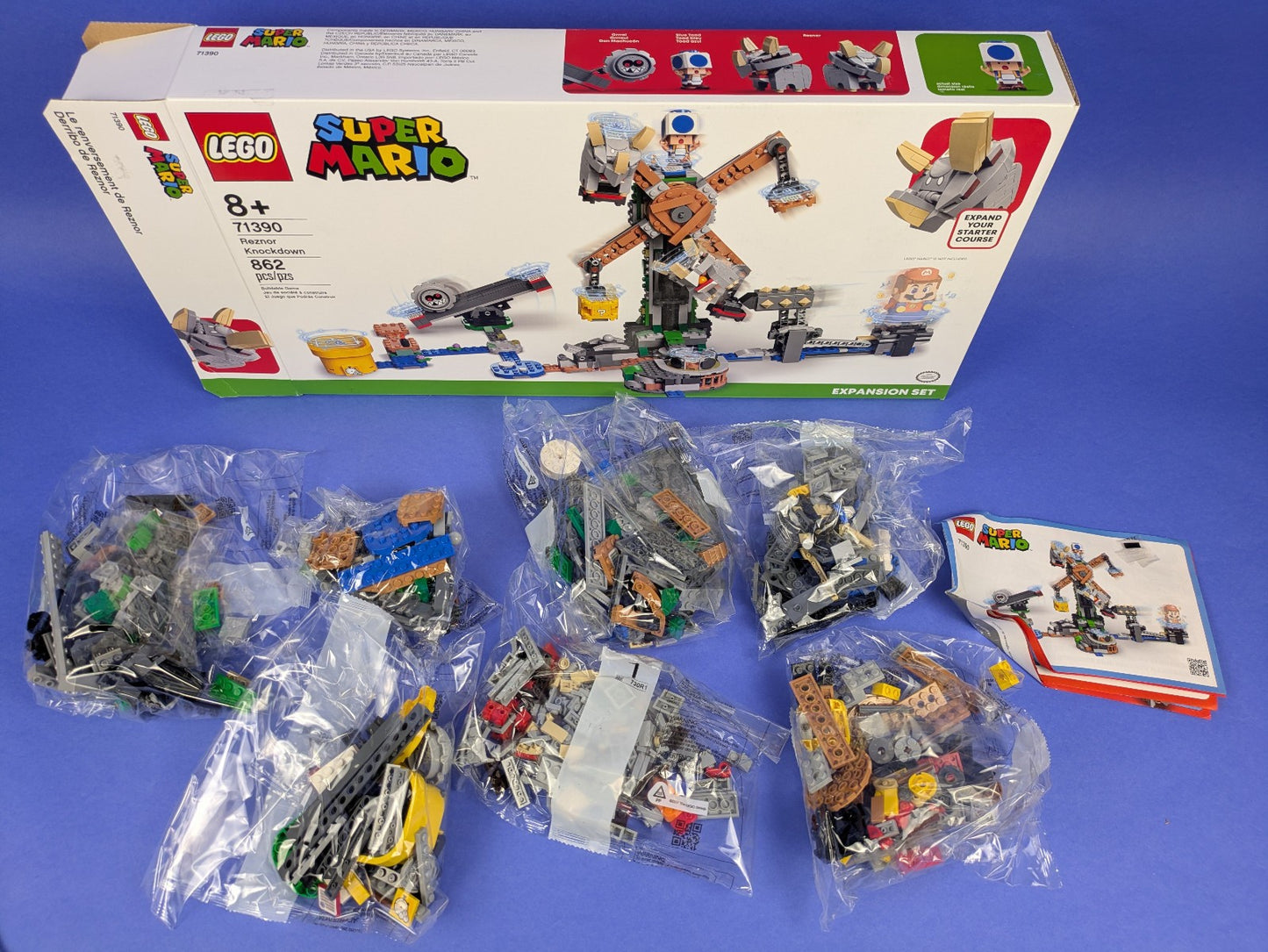 Lego Super Mario: Reznor Knockdown - Expansion Set 71390 - Complete Set