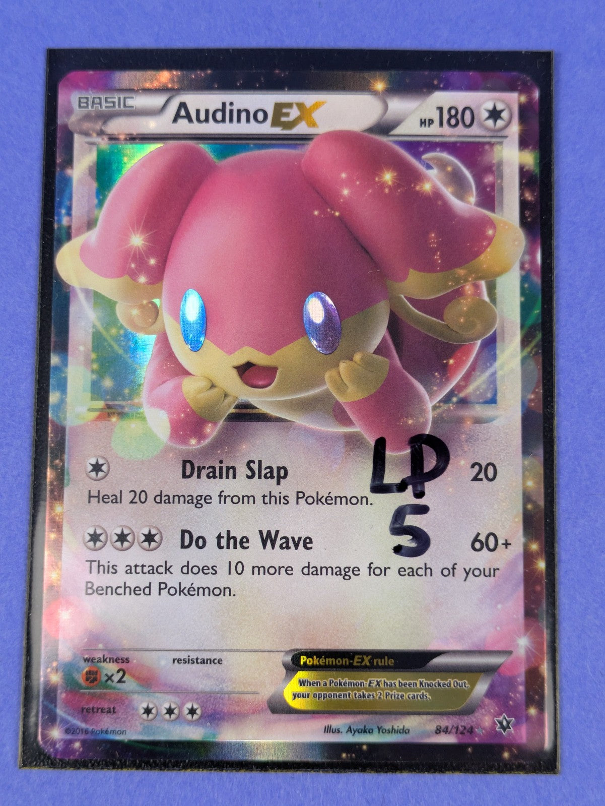 Audino EX - 84/124 - Ultra Rare Fates Collide - Pokemon Card - LP