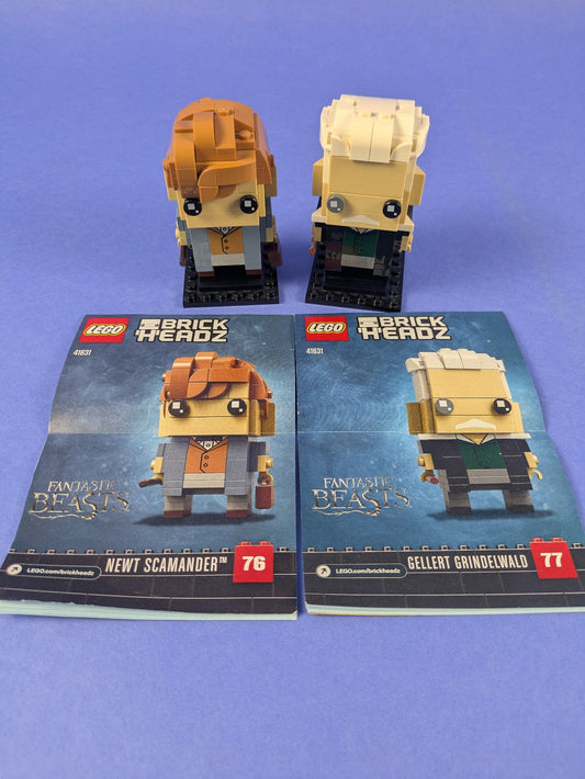 LEGO BrickHeadz Newt Scamander & Gellert Grindelwald 41631 Complete Pre-Owned