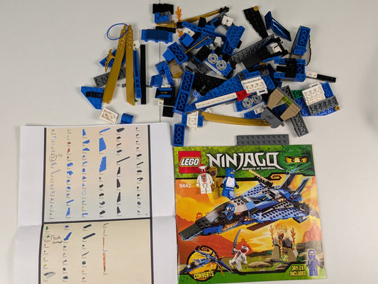 Lego NINJAGO: Rise of the Snakes: Jay's Storm Fighter Set 9442 - Incomplete Set