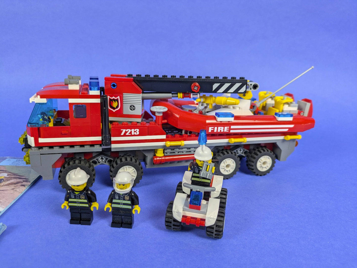 Lego Town: City: Fire: Off-Road Fire Truck & Fireboat 7213 w/ Instructions