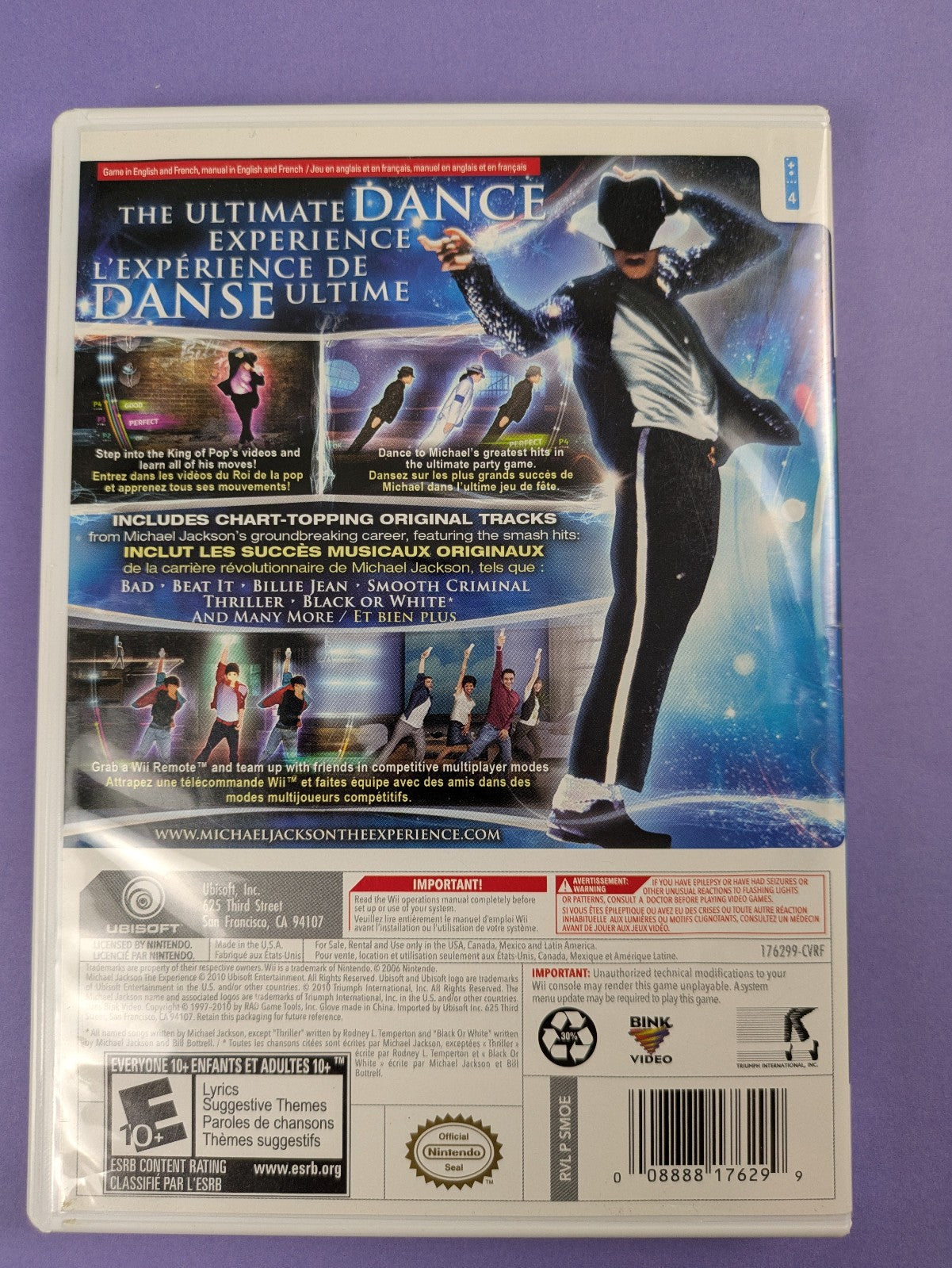 Nintendo Wii Video Game: Michael Jackson The Experience (Nintendo Wii, 2009) CIB