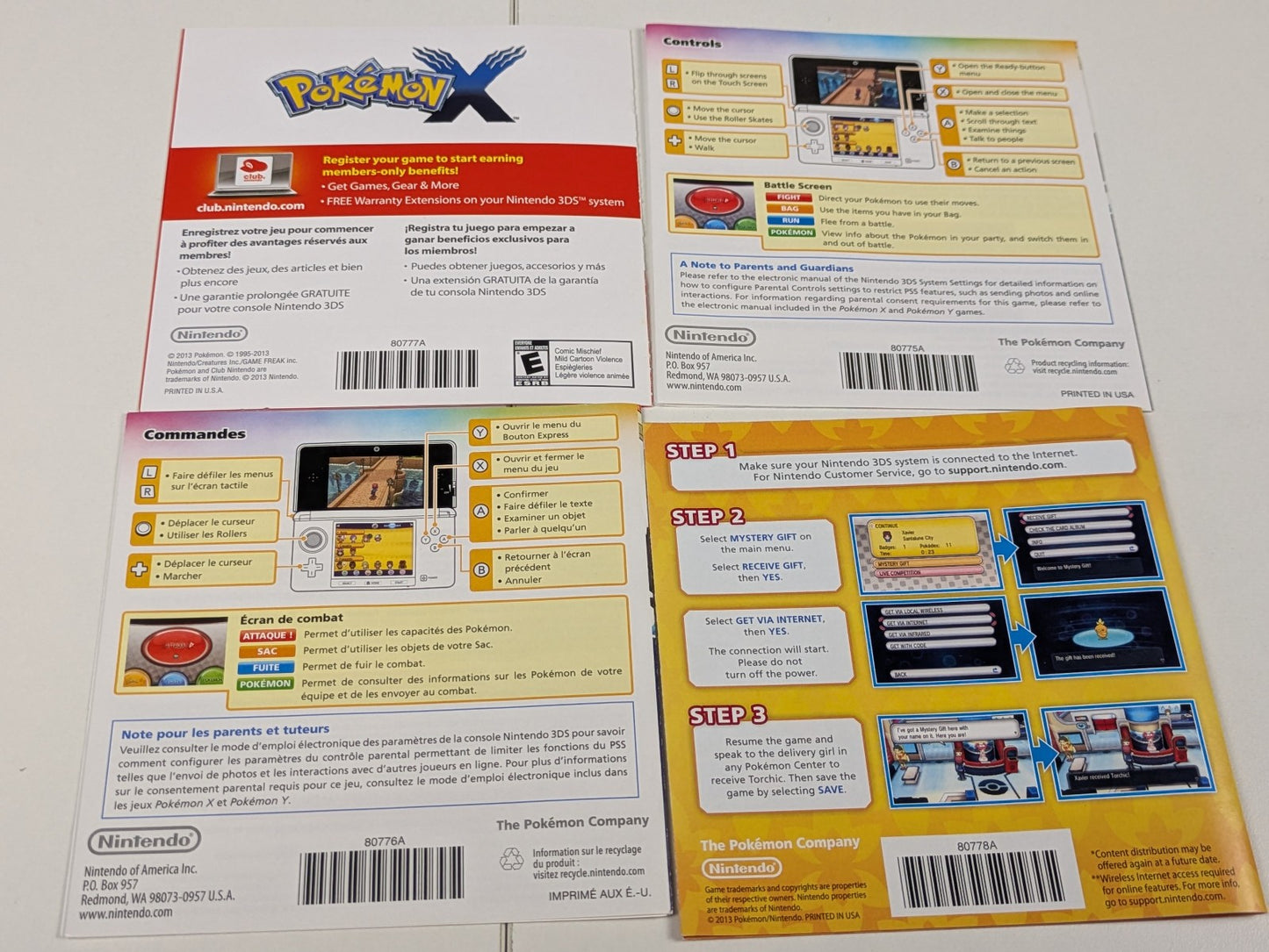 Pokémon X (Nintendo 3DS, 2013) CIB