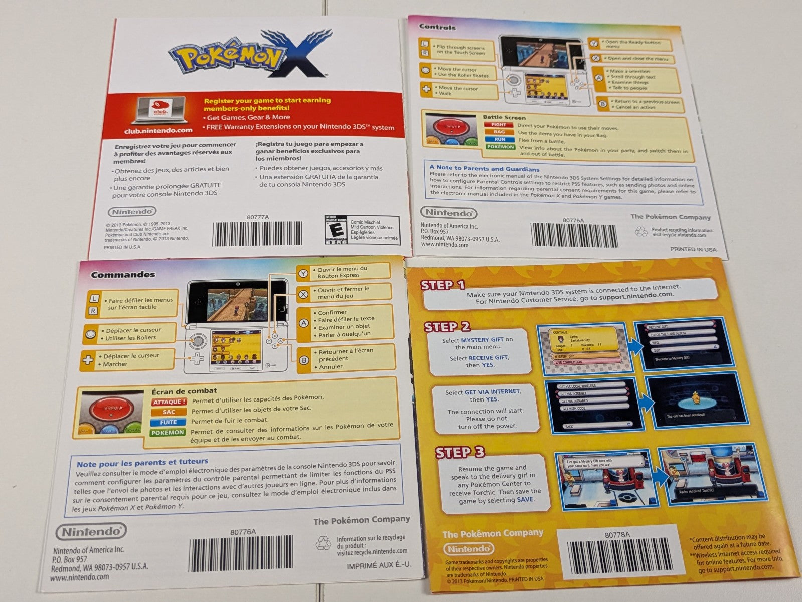 Pokémon X (Nintendo 3DS, 2013) CIB