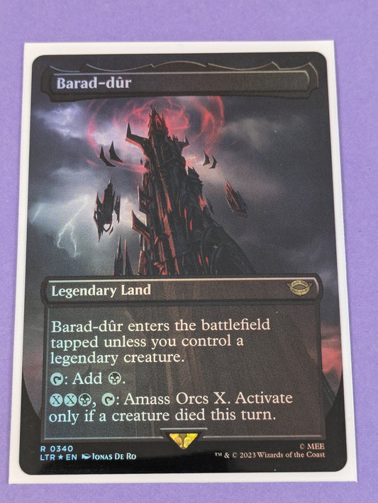 MTG: The Lord of the Rings: Barad-dûr Borderless Foil #0340 Rare - NM