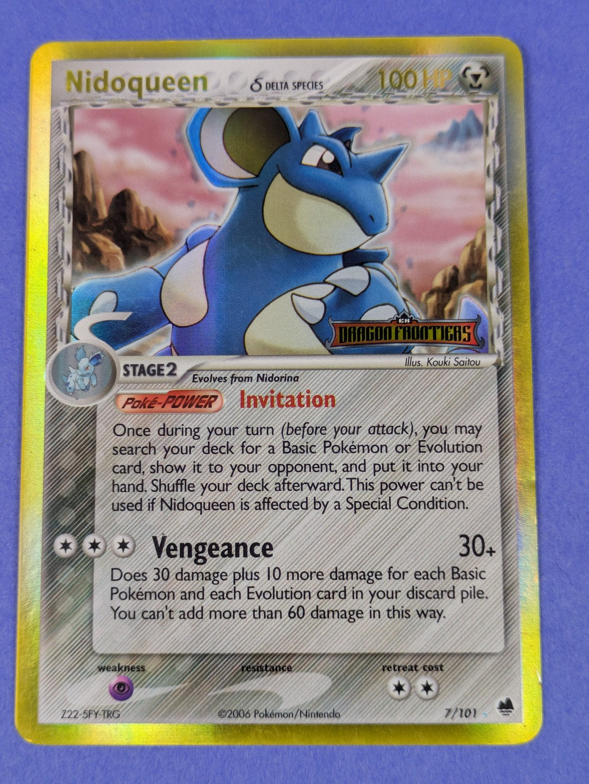 Nidoqueen - 7/101 - Holo Rare Reverse Holo Dragon Frontiers - Pokemon - MP