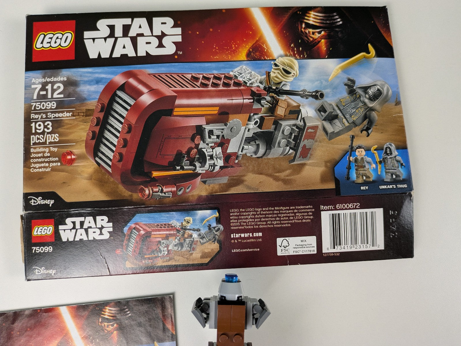 Lego Star Wars: Episode 7: Rey's Speeder Set 75099 - Complete Set