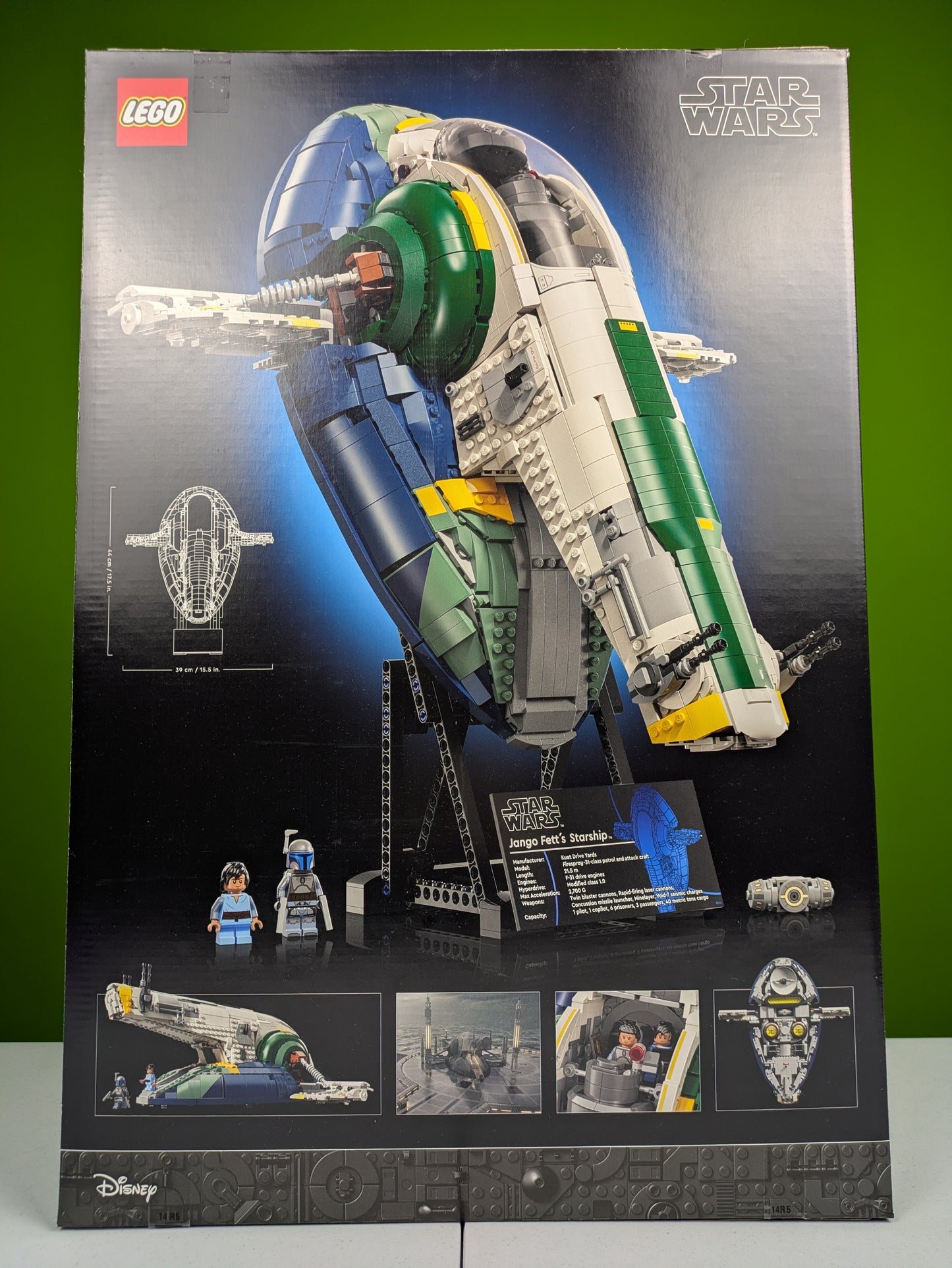 Lego Star Wars Jango Fett's Firespray-Class Starship - UCS 75409 w/ Lenticular Coin 5009550 & Key Chain 5009394