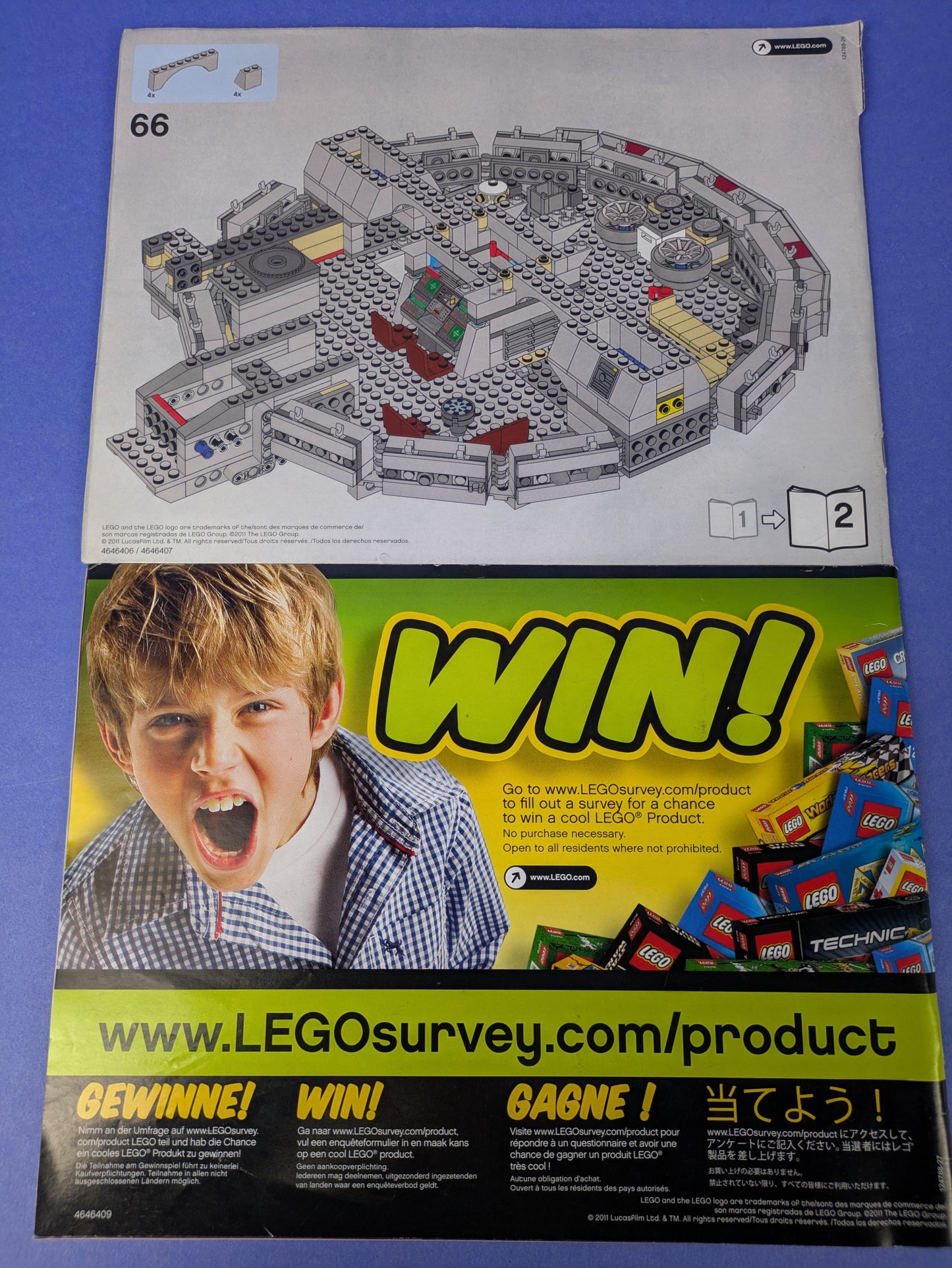 Lego Star Wars Millennium Falcon 7965 no minifigures
