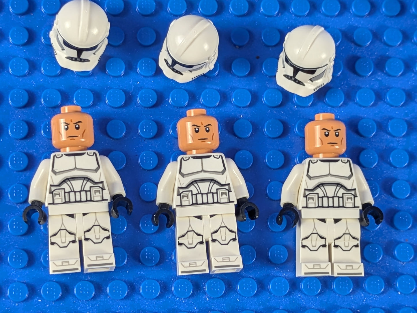 Lego Star Wars: Clone Trooper (Phase 2) - Nougat Head (3X) sw1319 Set 75372
