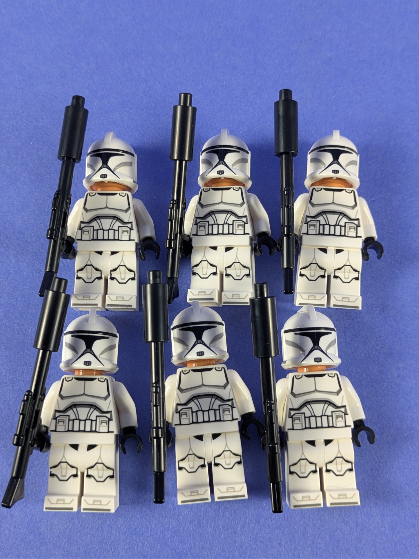 Lego Star Wars: Clone Trooper - Phase 1 Nougat Head (6X) sw1189 Set 40558