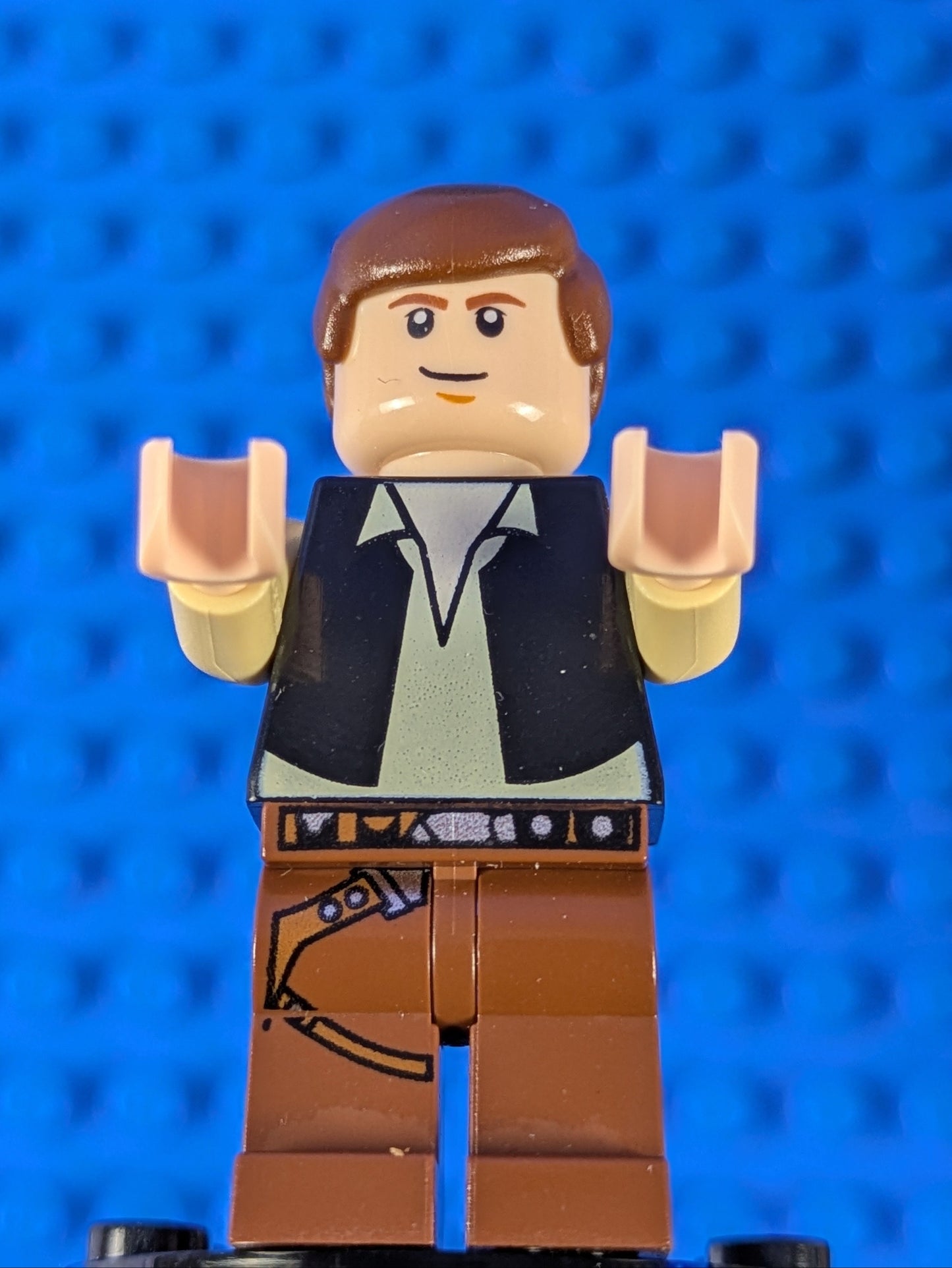 Lego Star Wars: Han Solo - Black Vest over Tan Shirt sw0179a Set 10188 8038