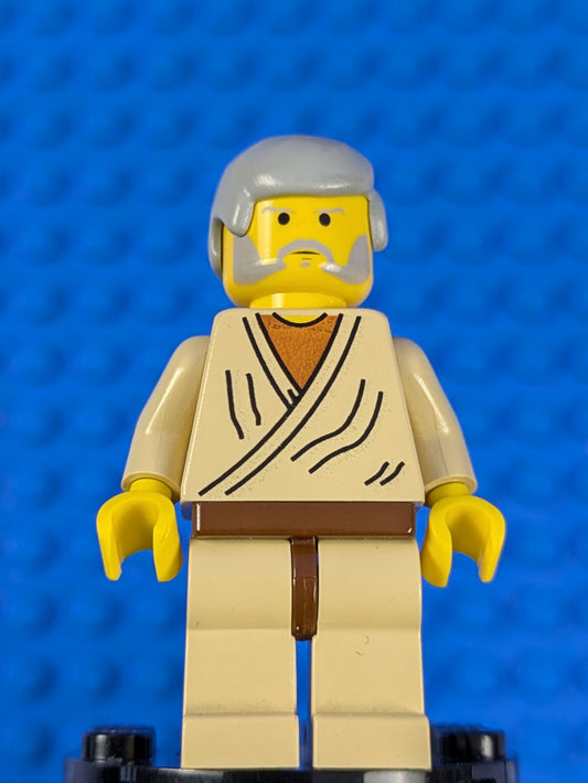 LEGO Star Wars Obi-Wan Kenobi - Old, Yellow Head, Light Gray Hair sw0023 7110