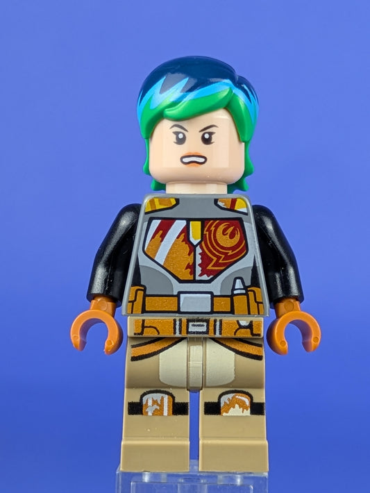 LEGO Star Wars Sabine Wren - Bright Green and Dark Blue Hair sw0742 75150
