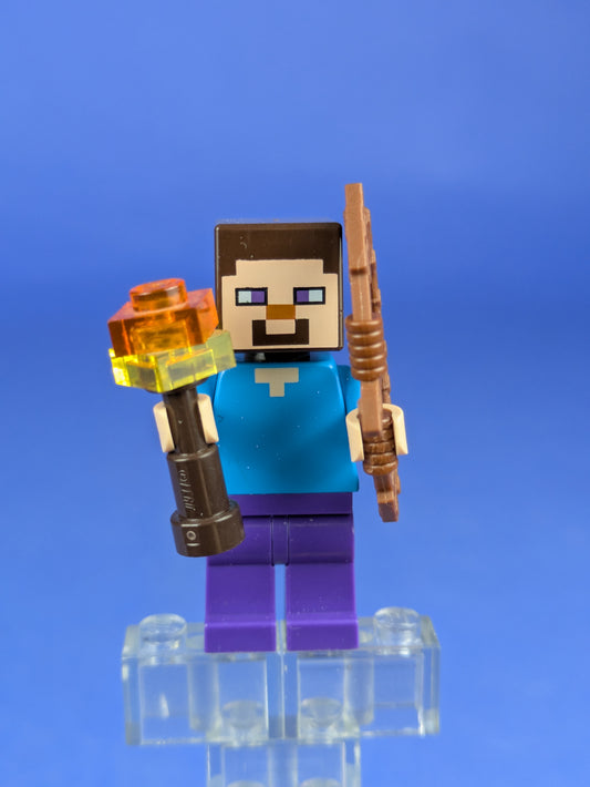 LEGO Minecraft Steve - Dark Purple Legs min009 21116 30672