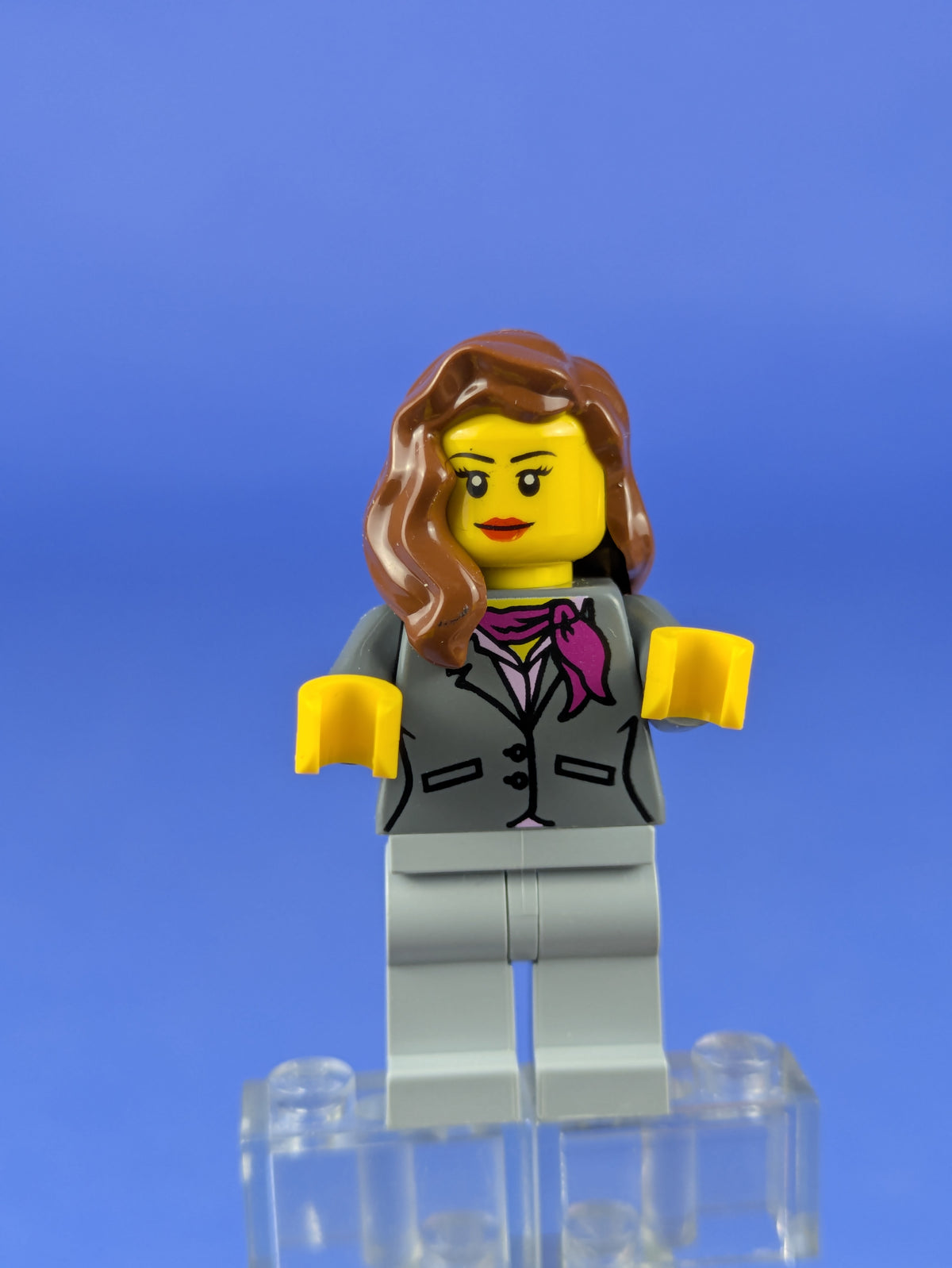 LEGO City Dark Bluish Gray Jacket with Magenta Scarf cty0419 60022