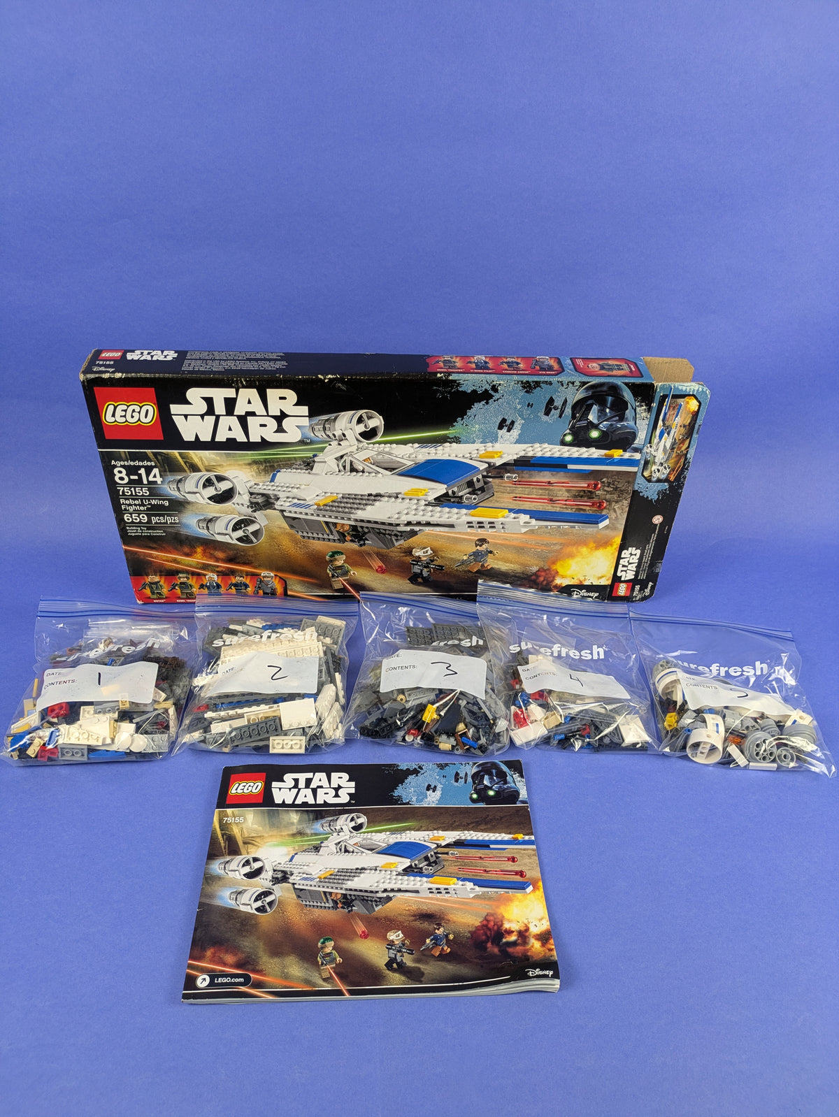 LEGO Star Wars Rebel U-Wing Fighter 75155 Complete Set Pre-Owned
